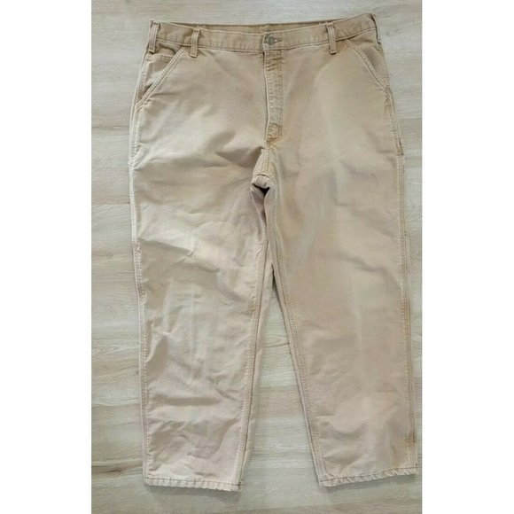 Carhartt Other - Carhartt Mens Pants Size "40x30" Flannel Lined Tan